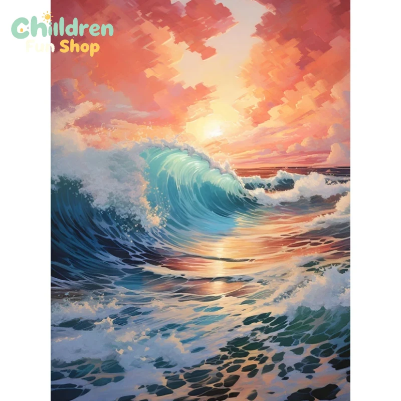 Resin Art Wallpaper - DIY Diamond Painting Kit, Vibrant Pink