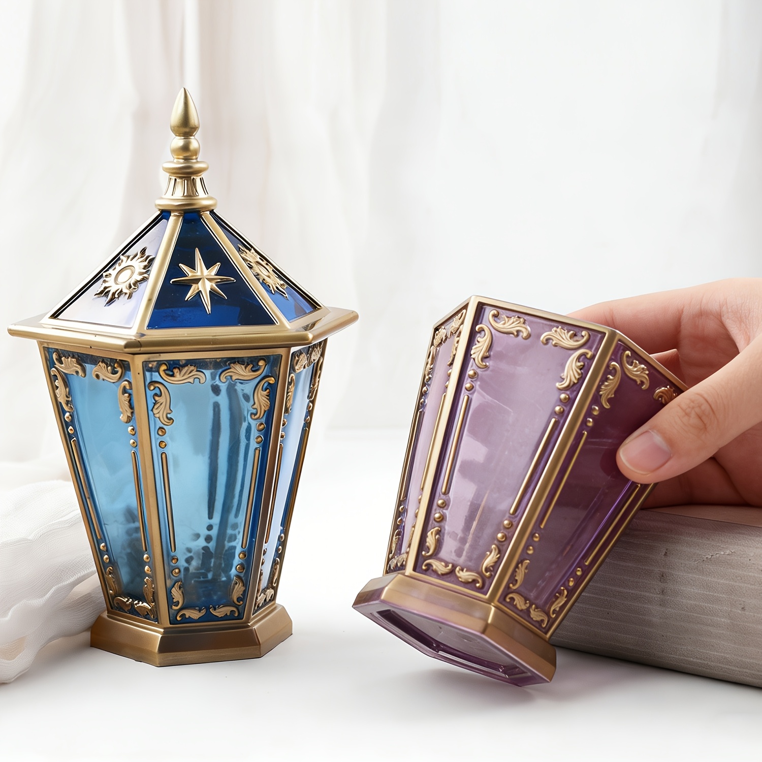 Star and Moon Hexagonal Bottle - đánh giá và giá Resin Art Case