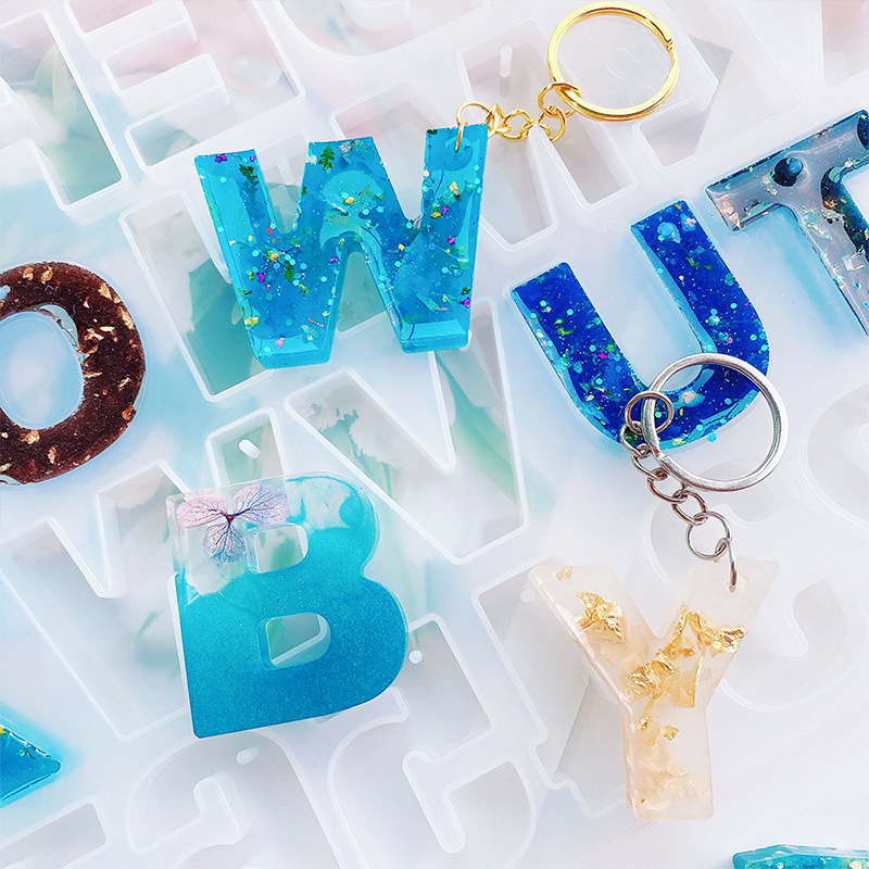 Khuôn silicon làm đồ trang sức - đánh giá và giá Resin Art Alphabet