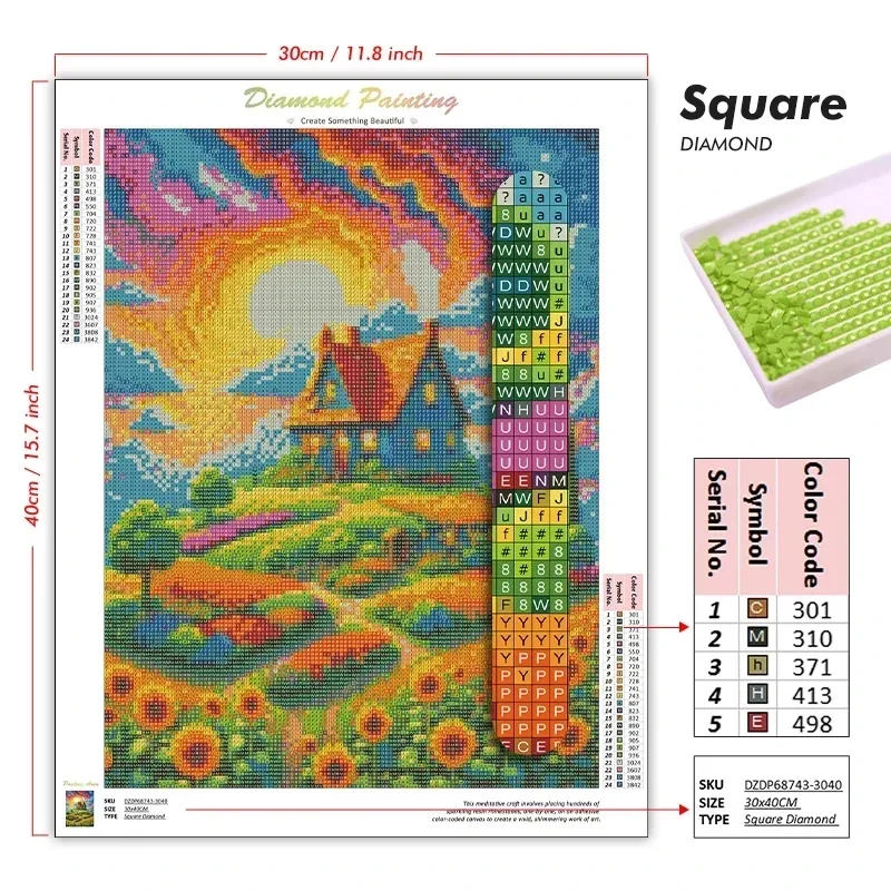 DIY Diamond Painting Kit, Vibr - đánh giá và giá Resin Art Wallpaper