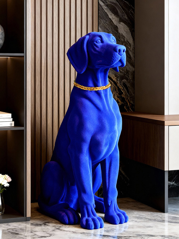 Home Decor 70CM Flocking Dog S - đánh giá và giá Resin Art Wedding Gift