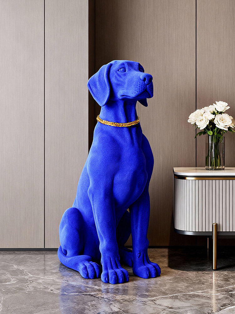 Home Decor 70CM Flocking Dog S - đánh giá và giá Resin Art Wedding Gift