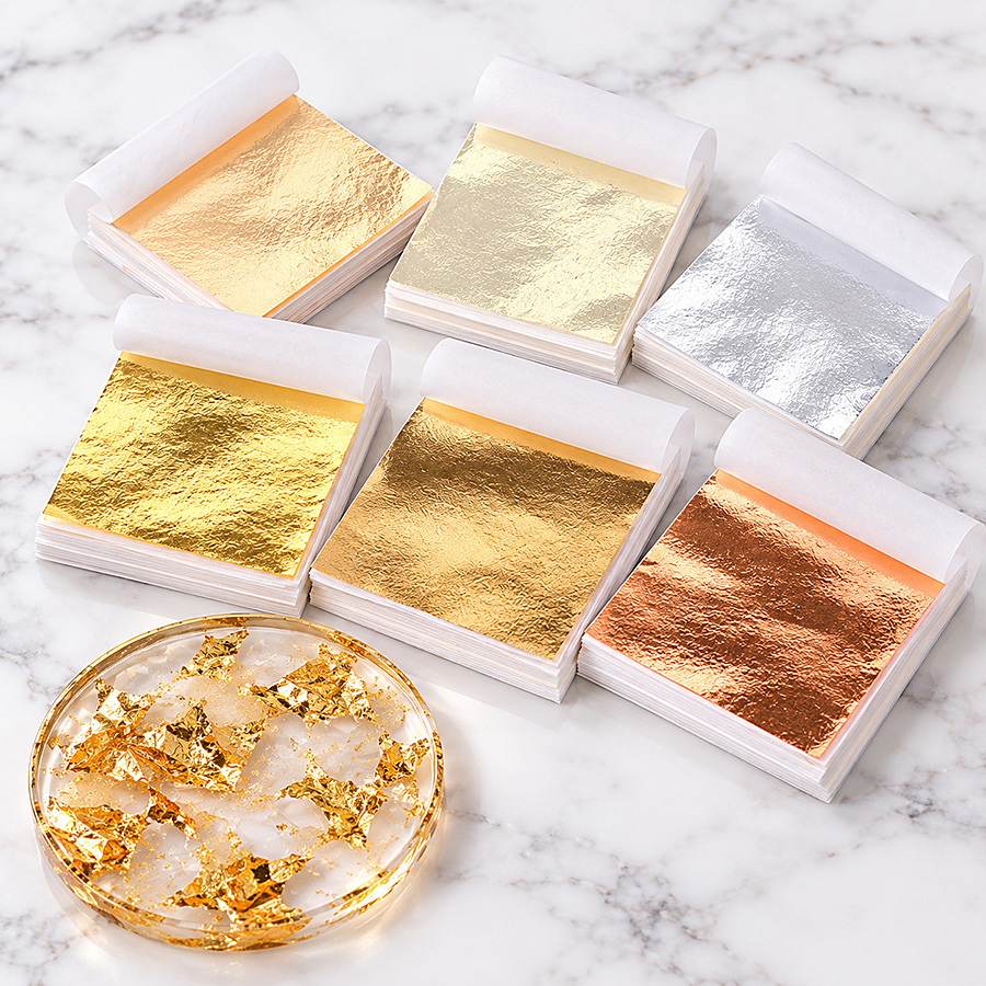 100 Sheets Golden Foil Paper f - đánh giá và giá Resin Art Wedding Gift
